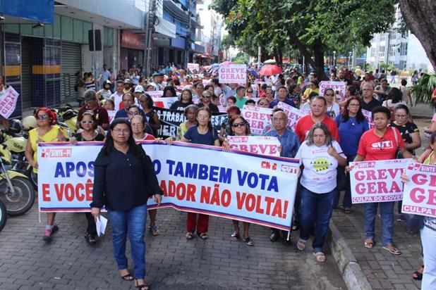 Greve de professores. Sinte